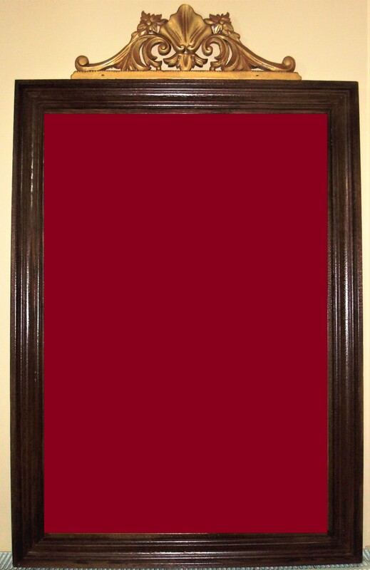 Frame with pyramid on the top